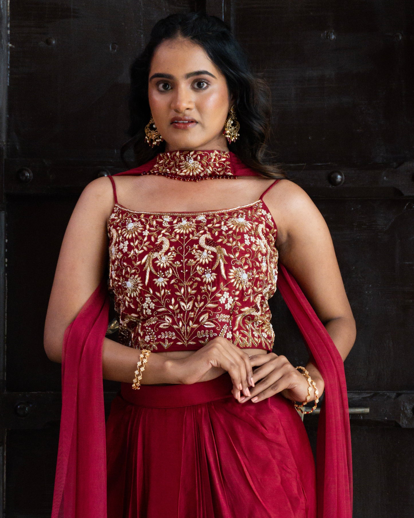 Navya Draped Skirt Set
