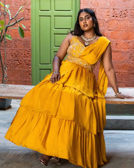 Nalini 3-Tiered Lehenga Set