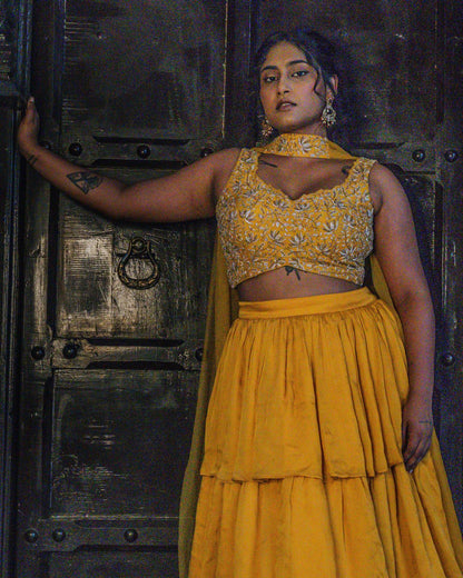 Nalini 3-Tiered Lehenga Set